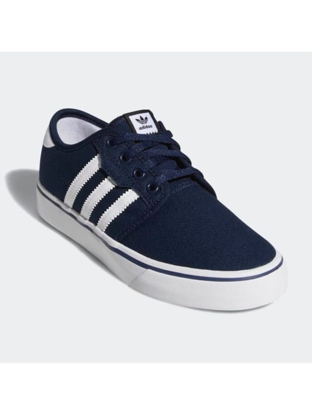 Adidas Seely Kids Skate Shoes Navy and White Size 4